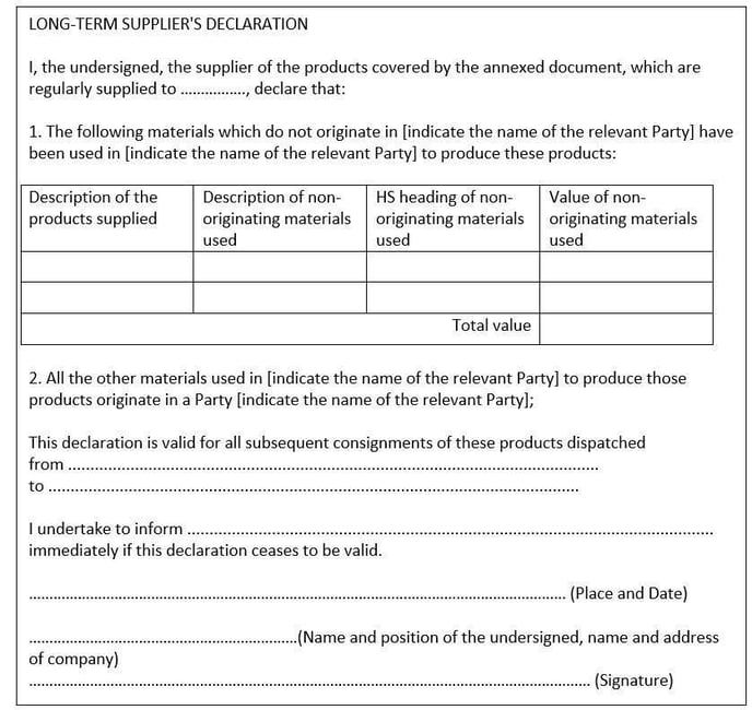 Long-Term-Suppliers-Declaration
